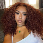 Classical Style Brown Romantic Wave Lace Frontal Lace Wig